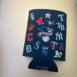 MLB AL and NL logo koozie